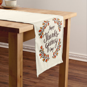 Happy Thanksgiving Long Table Runner