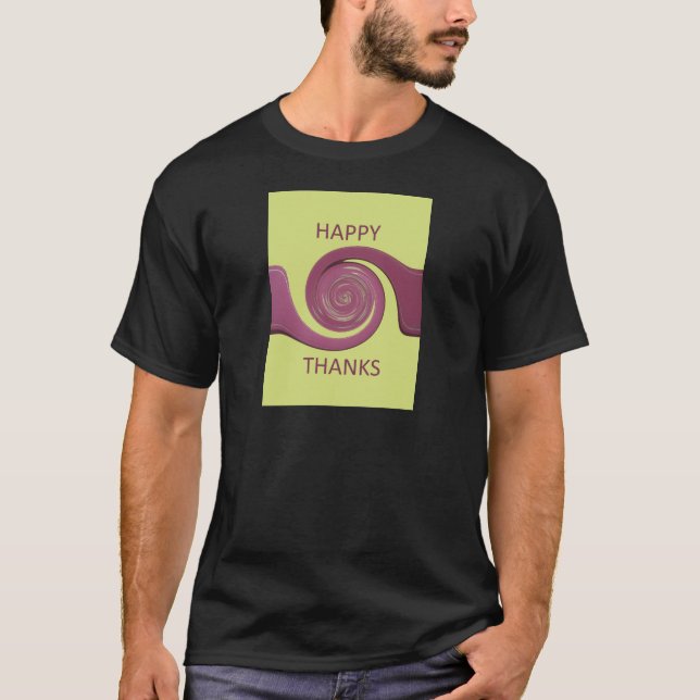 Happy Thanksgiving Lovely Amazing Text Art Design T-Shirt (Front)