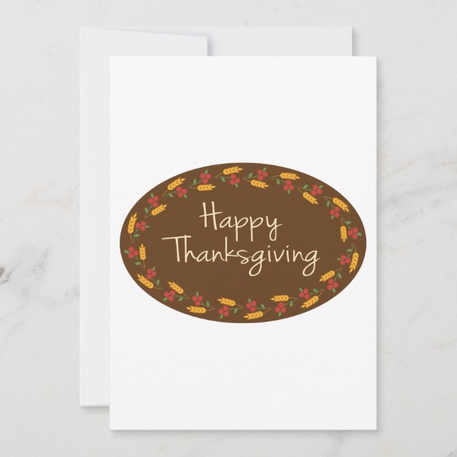 Happy Thanksgiving Message Invitation (Front)