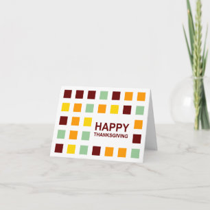 happy thanksgiving (mod squares) holiday card