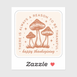 Happy thanksgiving mushroom whimsical terracotta