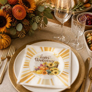 Happy Thanksgiving Napkin