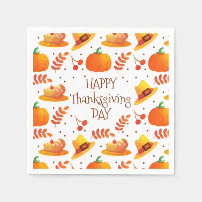 Happy Thanksgiving Napkin (Front)