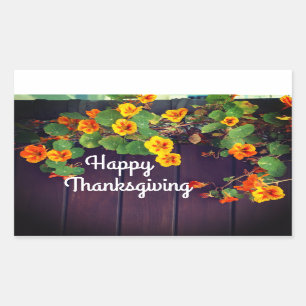 Happy Thanksgiving Nasturtium Stickers