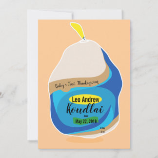 Happy Thanksgiving New Baby Turkey Card