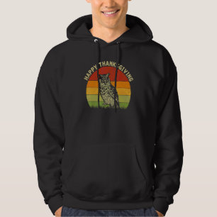 Happy Thanksgiving Owl Cute Thanksgiving Costume Hoodie