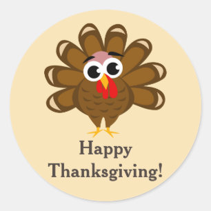 Happy Thanksgiving party stickers & envelope seals