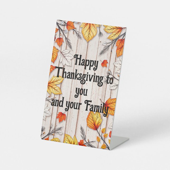 Happy Thanksgiving  Pedestal Sign (Creator Uploaded)