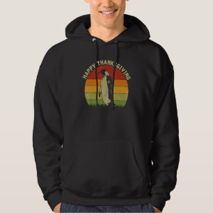 Happy Thanksgiving Penguin Cute Thanksgiving Cost Hoodie