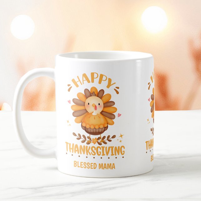 Happy Thanksgiving Personalised Coffee Mug (Happy Thanksgiving Personalized Coffee Mug)