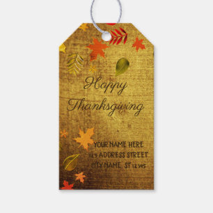 Happy Thanksgiving ,Personalised Gift Tags