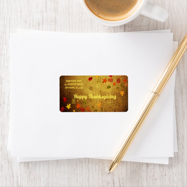 Happy Thanksgiving ,Personalised Square Sticker (Insitu)