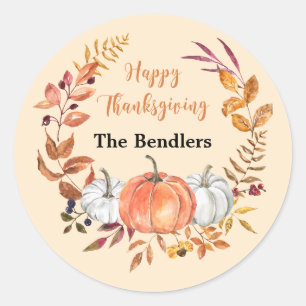 Happy Thanksgiving Personalised Sticker