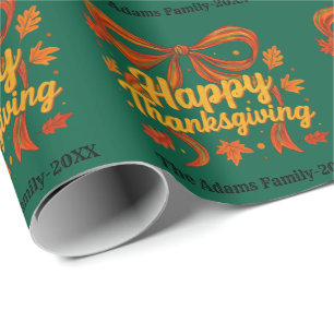 Happy Thanksgiving Personalised Wrapping Paper