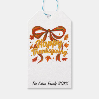 Happy Thanksgiving personalized gift tag