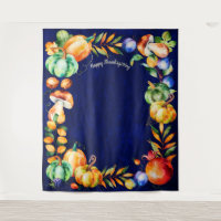 Happy Thanksgiving Photo Backdrop Fall Harvest