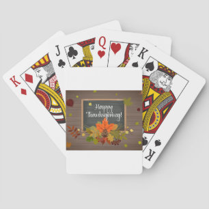 happy thanksgiving playing cards