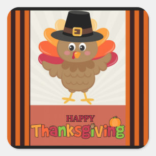 Happy Thanksgiving, popular design, Oval Sticker