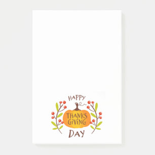 Happy Thanksgiving Post-it Notes