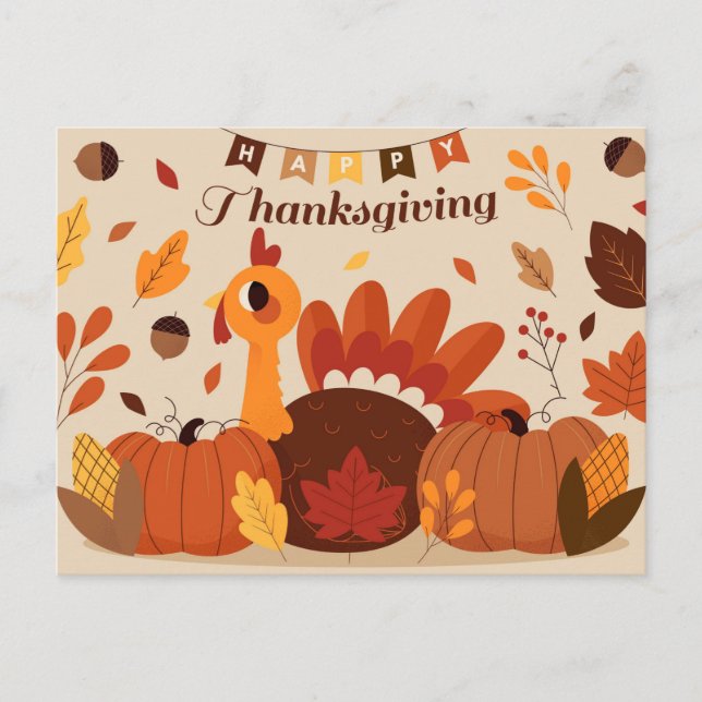 Happy Thanksgiving  Postcard (Front)