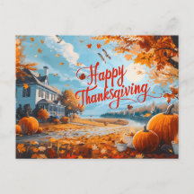 Happy Thanksgiving Postcard