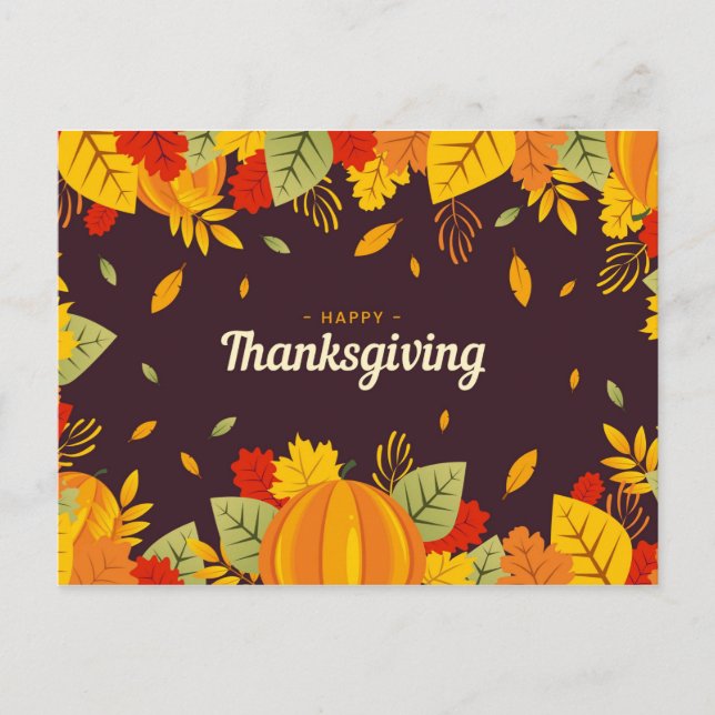 Happy Thanksgiving Postcard (Front)