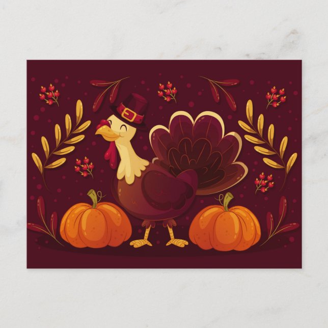 Happy Thanksgiving Postcard (Front)