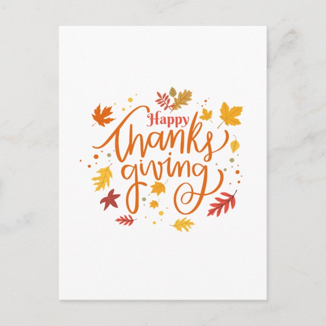 Happy Thanksgiving  Postcard (Front)