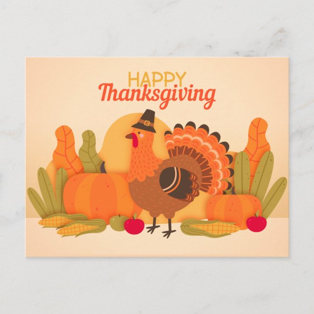 Happy Thanksgiving Postcard (Front)