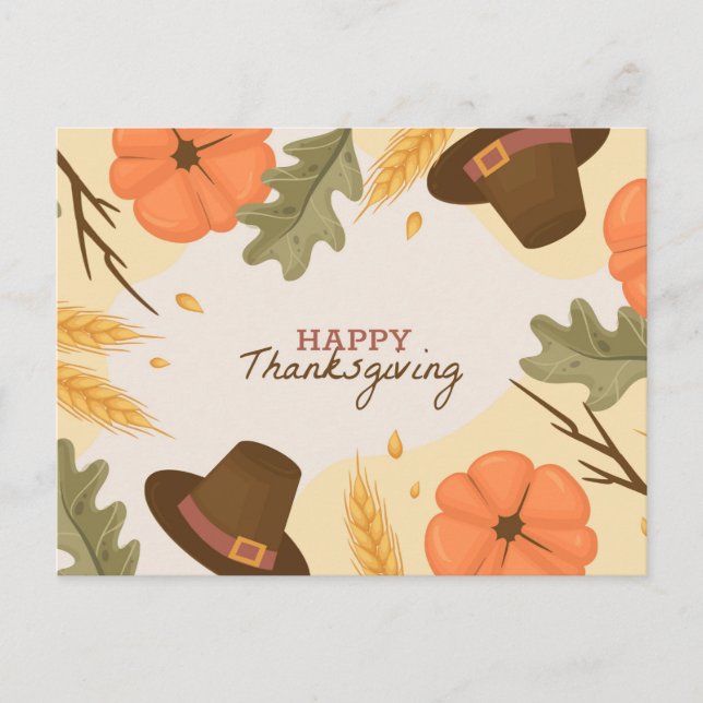 Happy Thanksgiving  Postcard (Front)