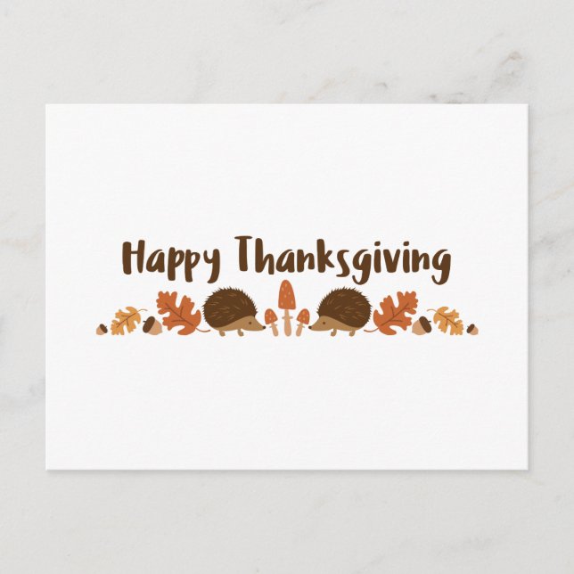 Happy Thanksgiving Postcard (Front)