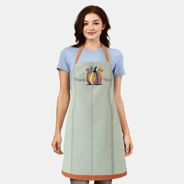 Happy Thanksgiving Pumpkin Apron (Worn)