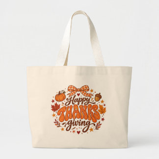 Happy Thanksgiving Pumpkin Fall Tote Bag