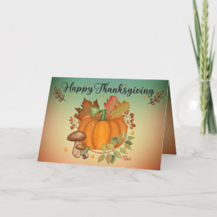 Happy Thanksgiving, Pumpkin Greeting Card