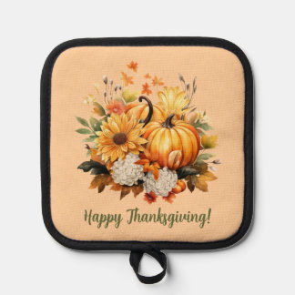 Happy Thanksgiving Pumpkin Harvest Design Pot Holder