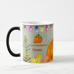 Happy Thanksgiving Pumpkin Leaves Fall Festival Magic Mug