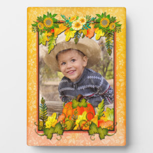 Happy Thanksgiving Pumpkin Leaves Fall Festival Plaque