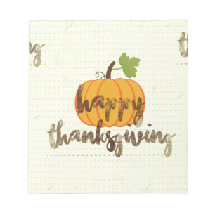 Happy Thanksgiving pumpkin Notepad
