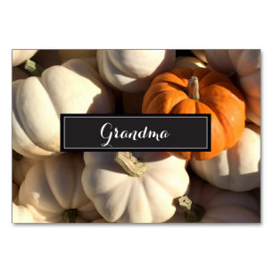 Happy Thanksgiving, Pumpkin photo Table Number