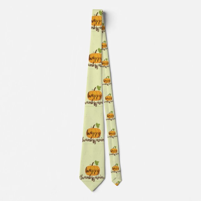 Happy Thanksgiving pumpkin Tie (Front)