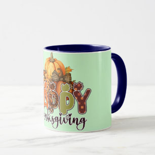 Happy Thanksgiving Pumpkins Mug