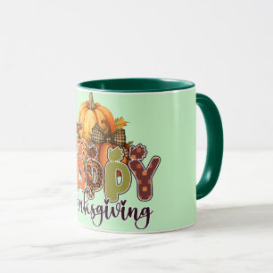 Happy Thanksgiving Pumpkins Mug