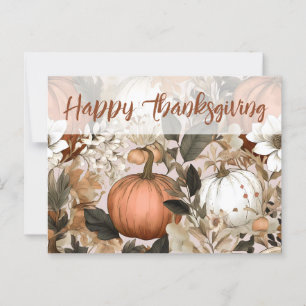 Happy Thanksgiving pumpkins Postcard