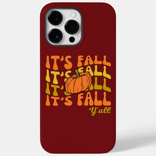 Happy Thanksgiving Quote It's Fall Y'all  Case-Mate iPhone Case (Back)