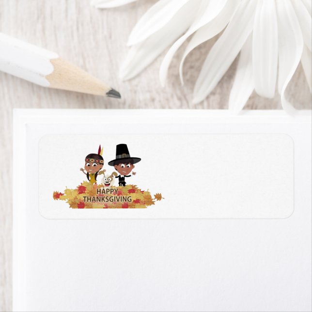 Happy Thanksgiving  Return Address Label (Insitu)