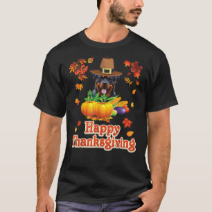 Happy Thanksgiving Rottweiler Dog I M Thankful For T-Shirt