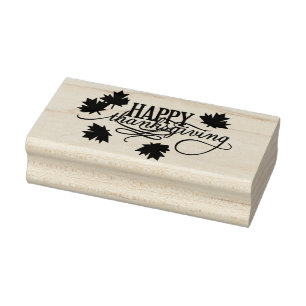Happy Thanksgiving Rubber Stamp