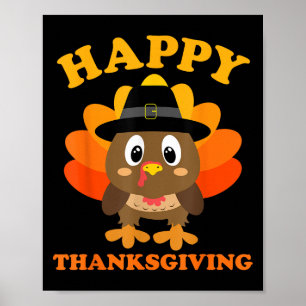 Happy Thanksgiving Shirts Women Boys Girls Kids Ou Poster