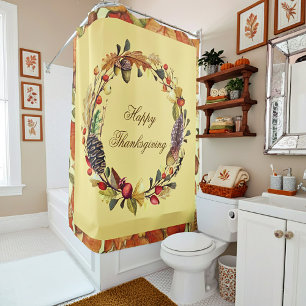 Happy Thanksgiving Shower Curtain