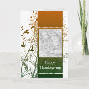 happy thanksgiving (silhouscreen) holiday card